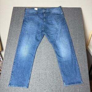 Calvin Klein Mens Jeans CKJ 035 Distressed Straight Droit Fit Blue Size 40x30